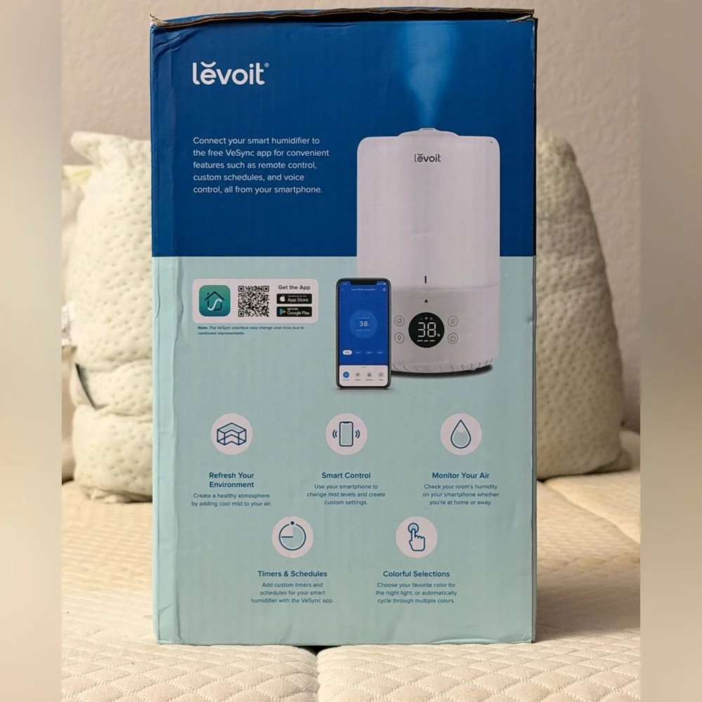 Levoit White Smart Humidifier with Bluetooth Control - Picture 4 of 4
